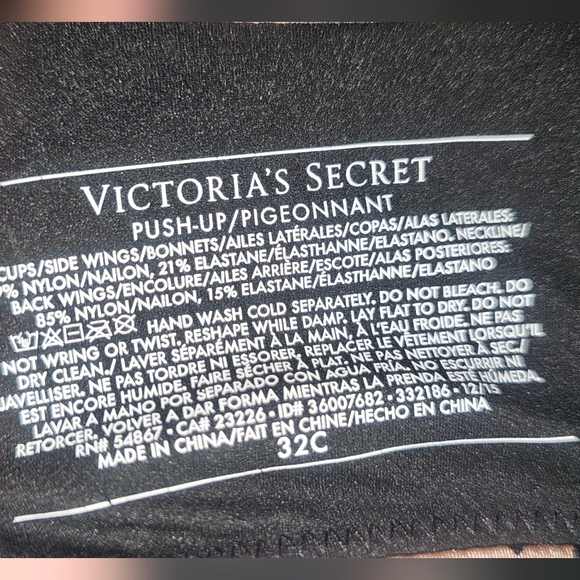 Victoria's Secret Logo Bra New Push Up 32C Leopard Print Satin Soft NWT - Picture 3 of 4